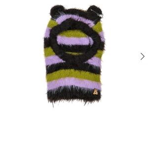 Striped Fuzzy Kids Balaclava
